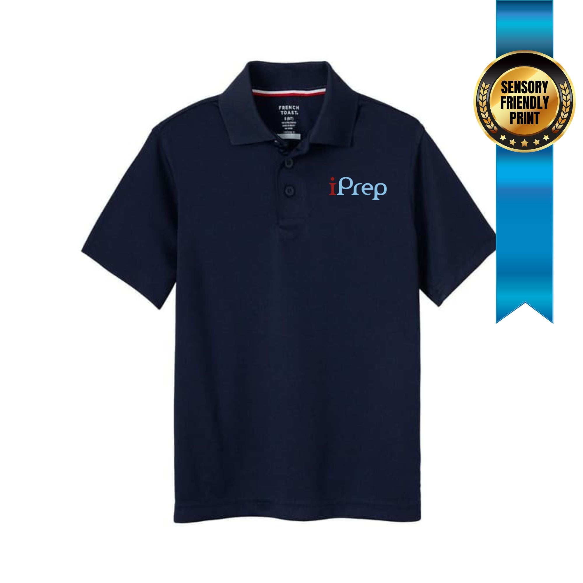 iprep 5th 8th unisex performance polo navy printed