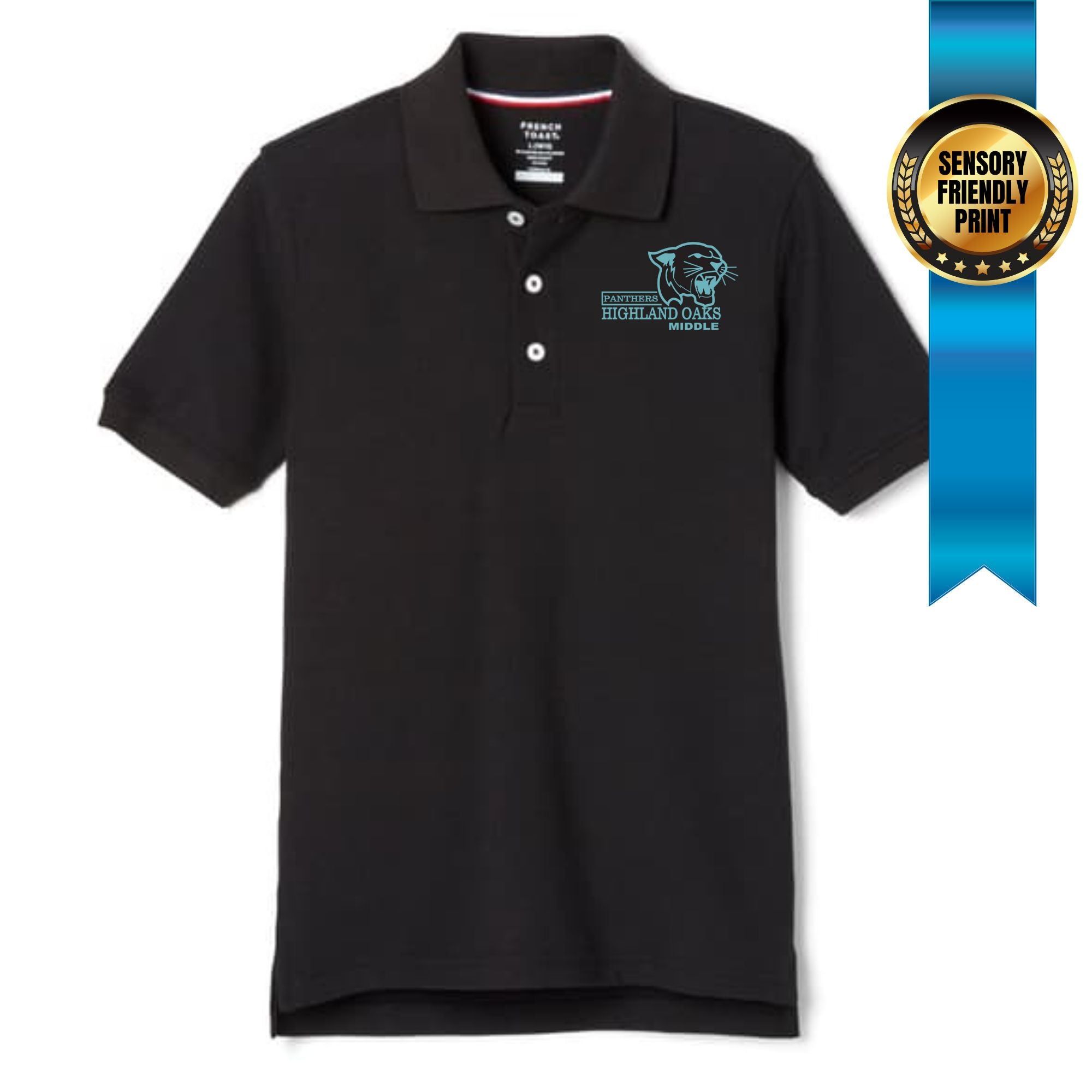 HOM Unisex Polo Black Printed