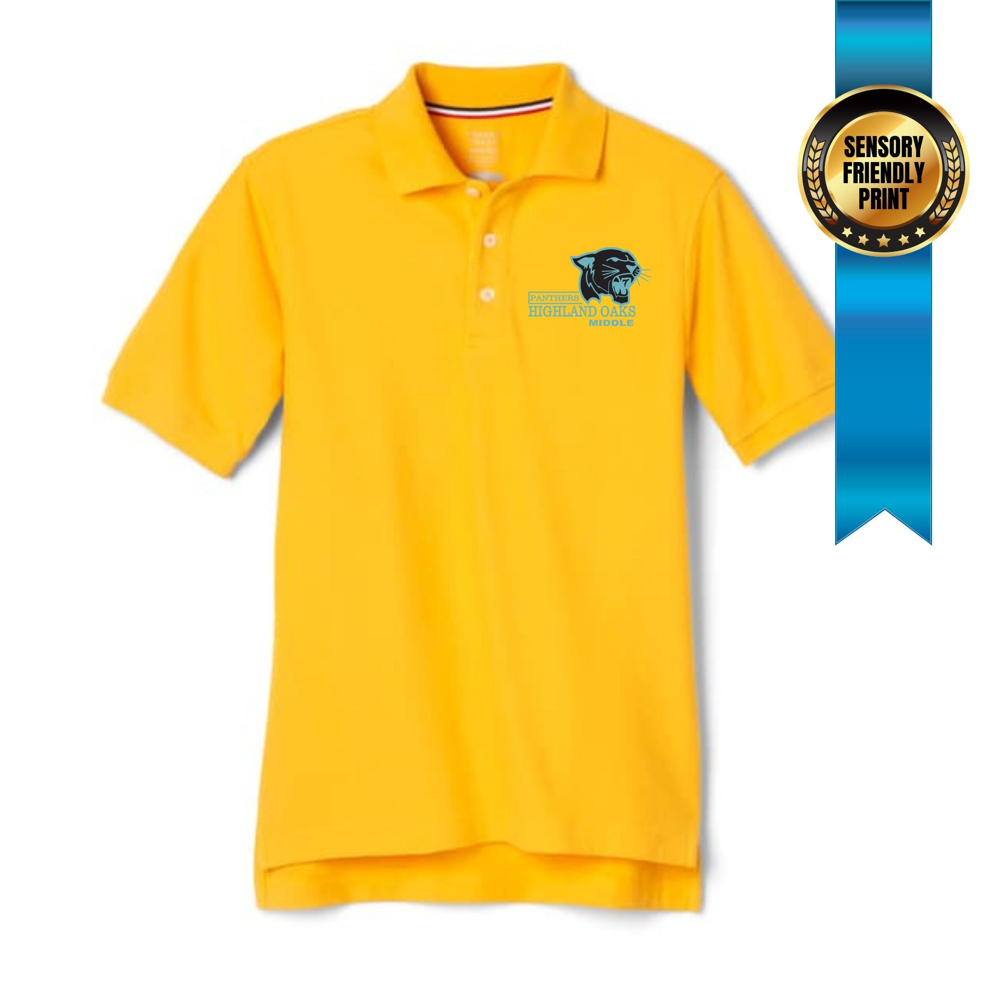 HOM Unisex Polo Gold Printed