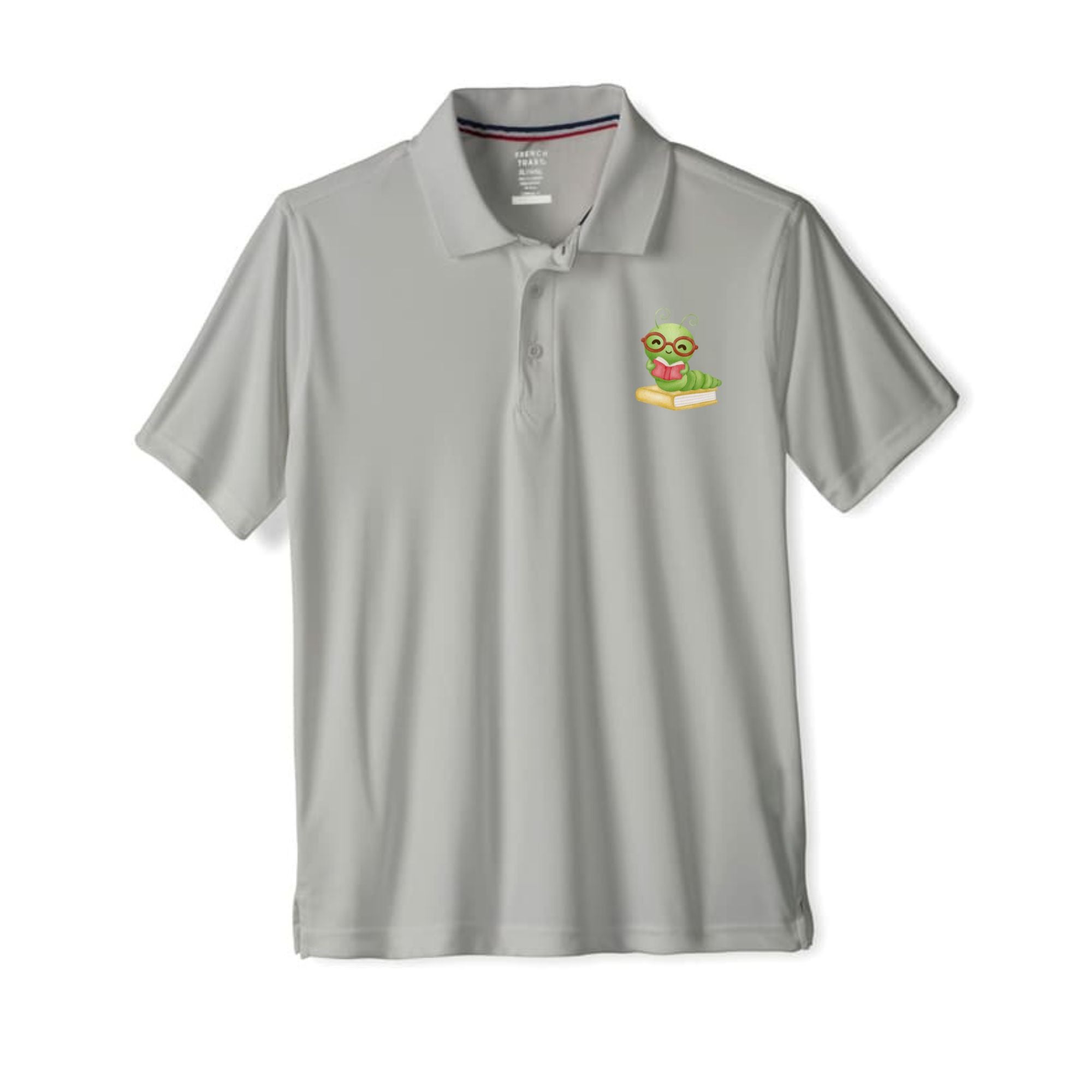 Teacher book worm performance polo
