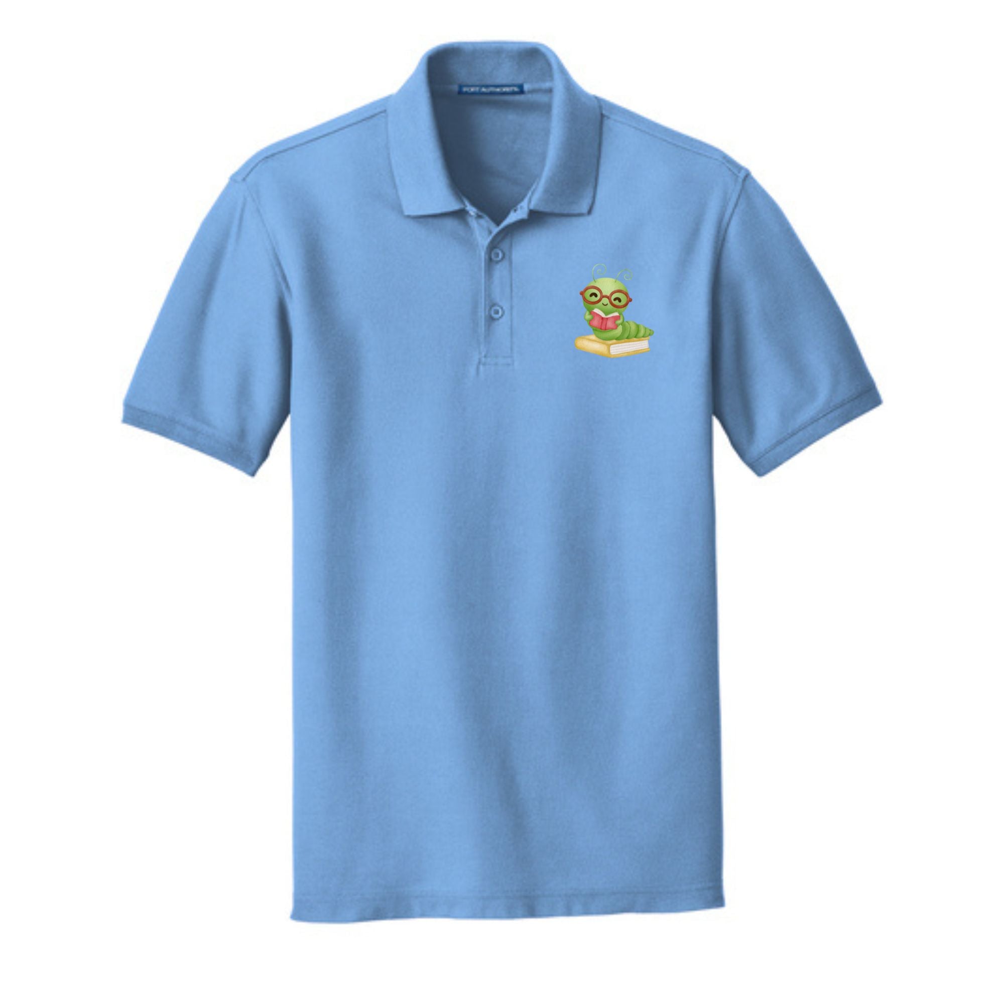 Teacher Cotton Pique Book Worm Polo