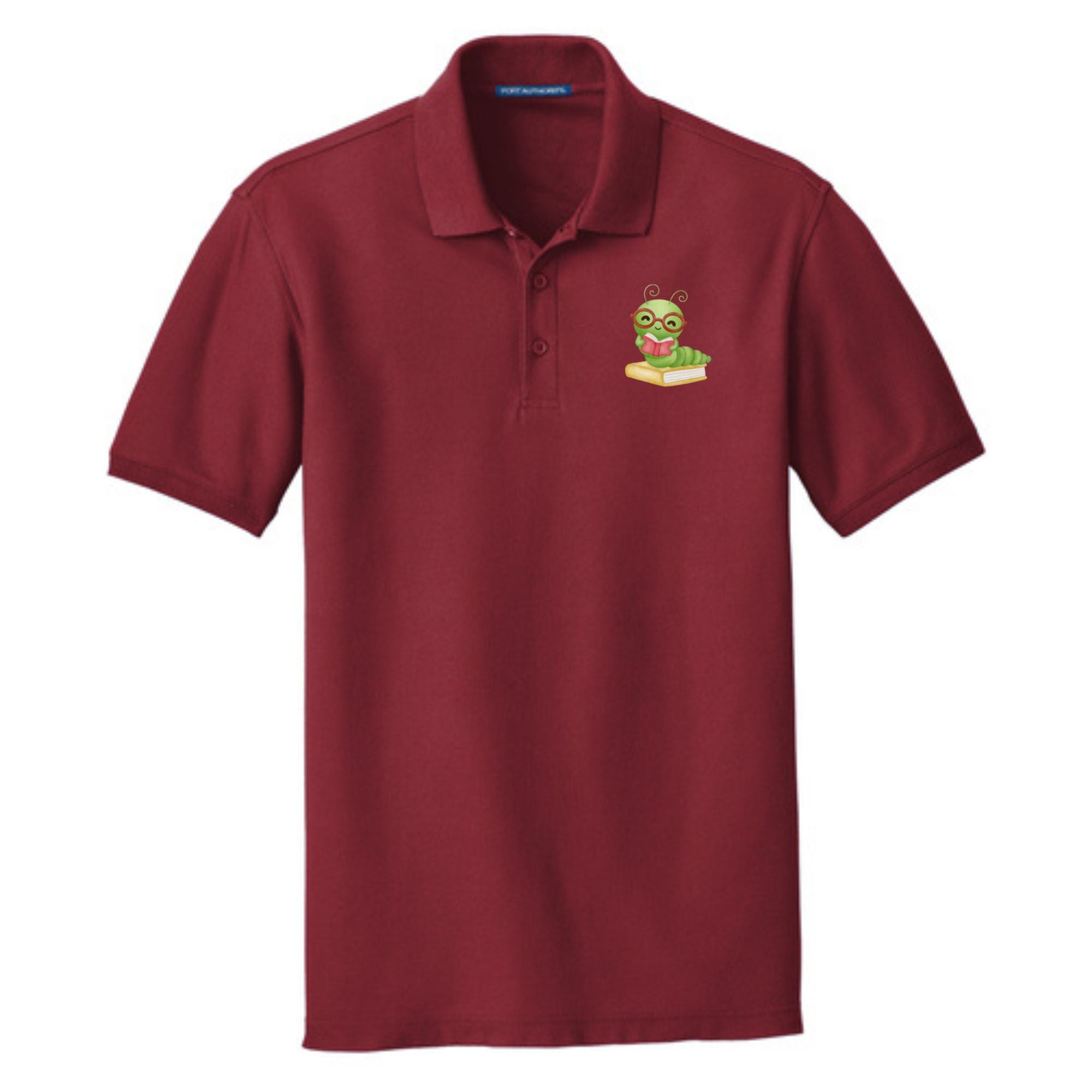 Teacher Cotton Pique Book Worm Polo
