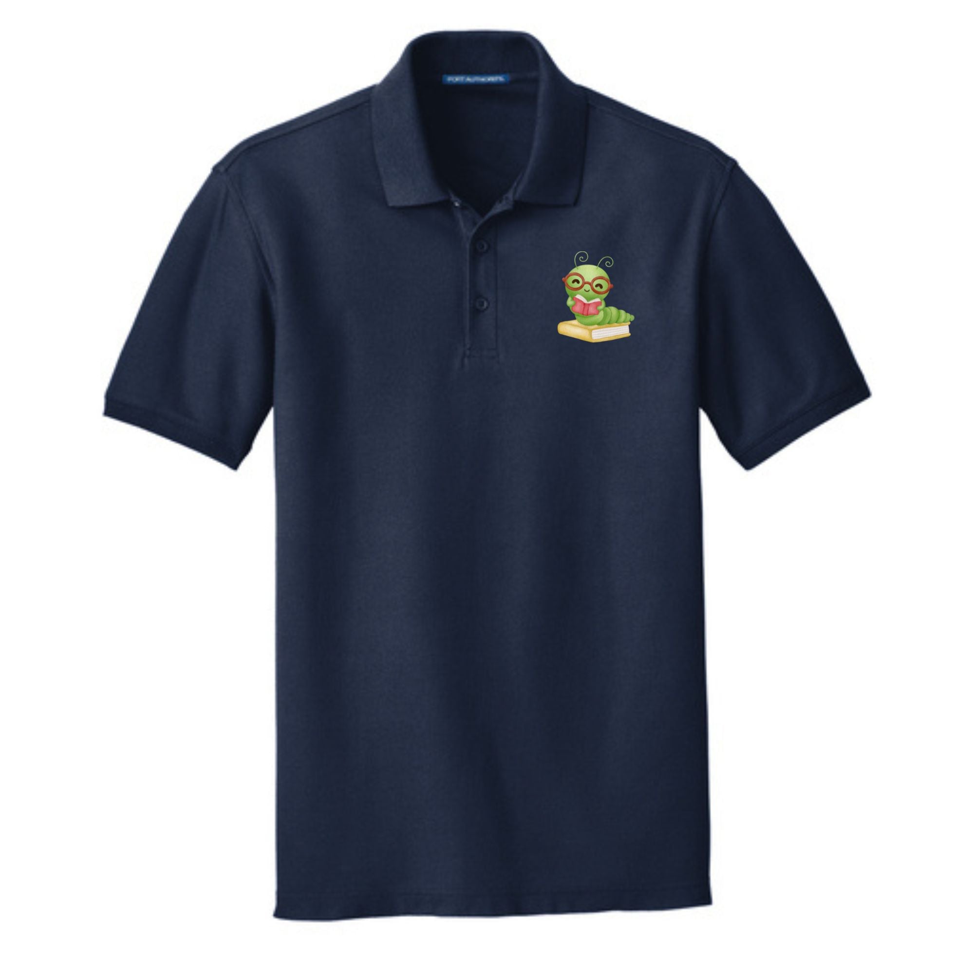 Teacher Cotton Pique Book Worm Polo