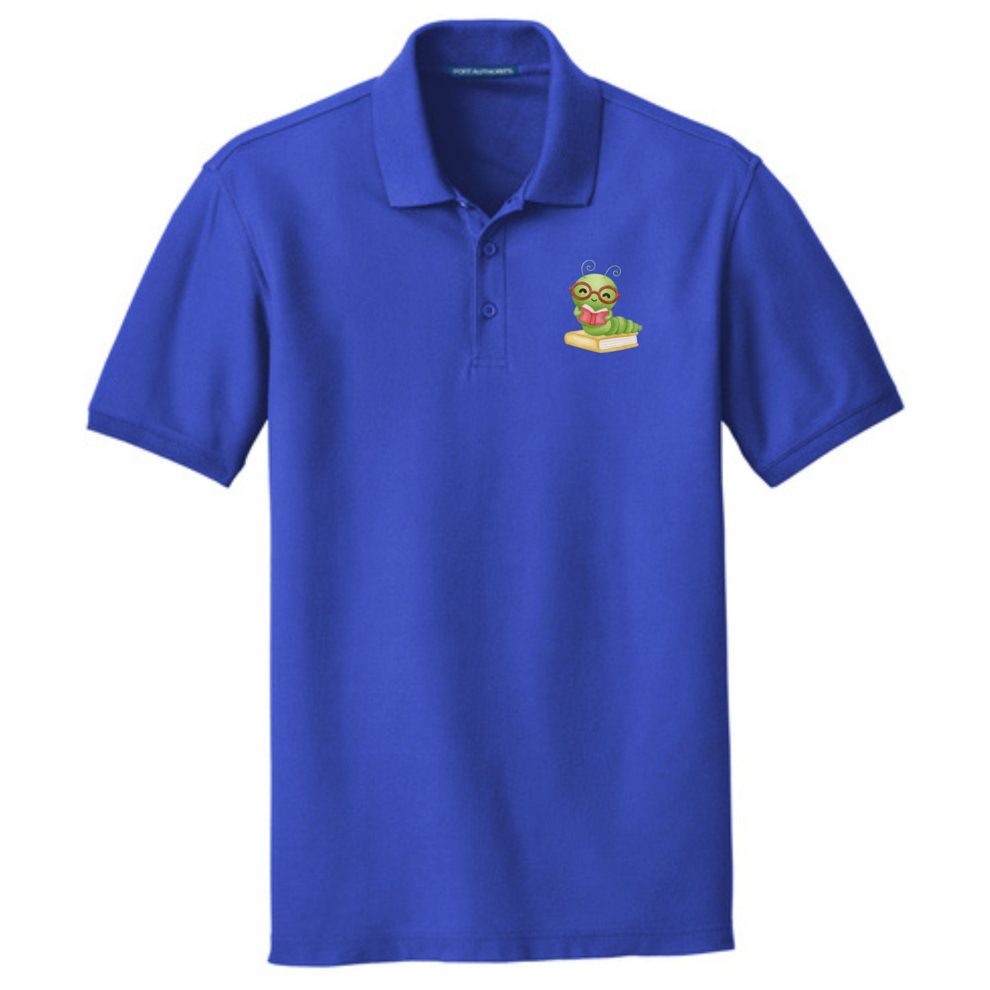 Teacher Cotton Pique Book Worm Polo