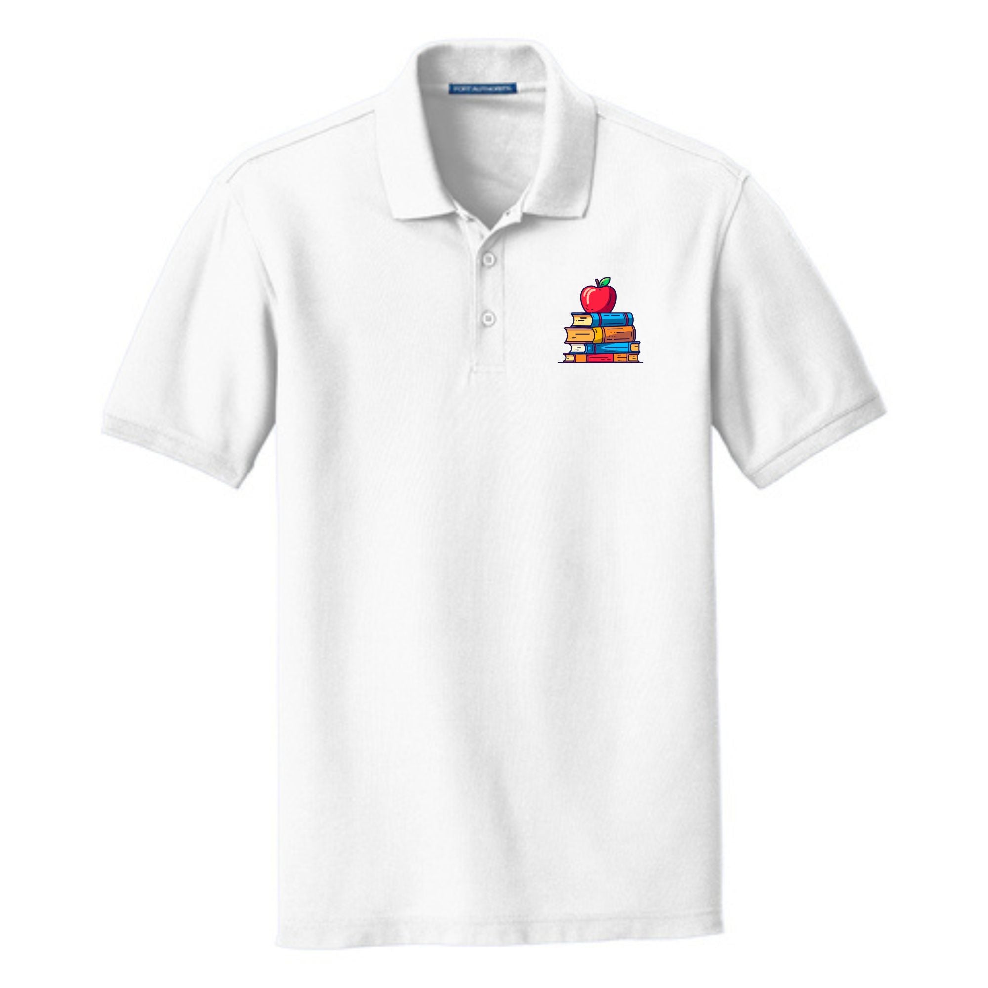 Teacher Cotton Pique Apple Polo