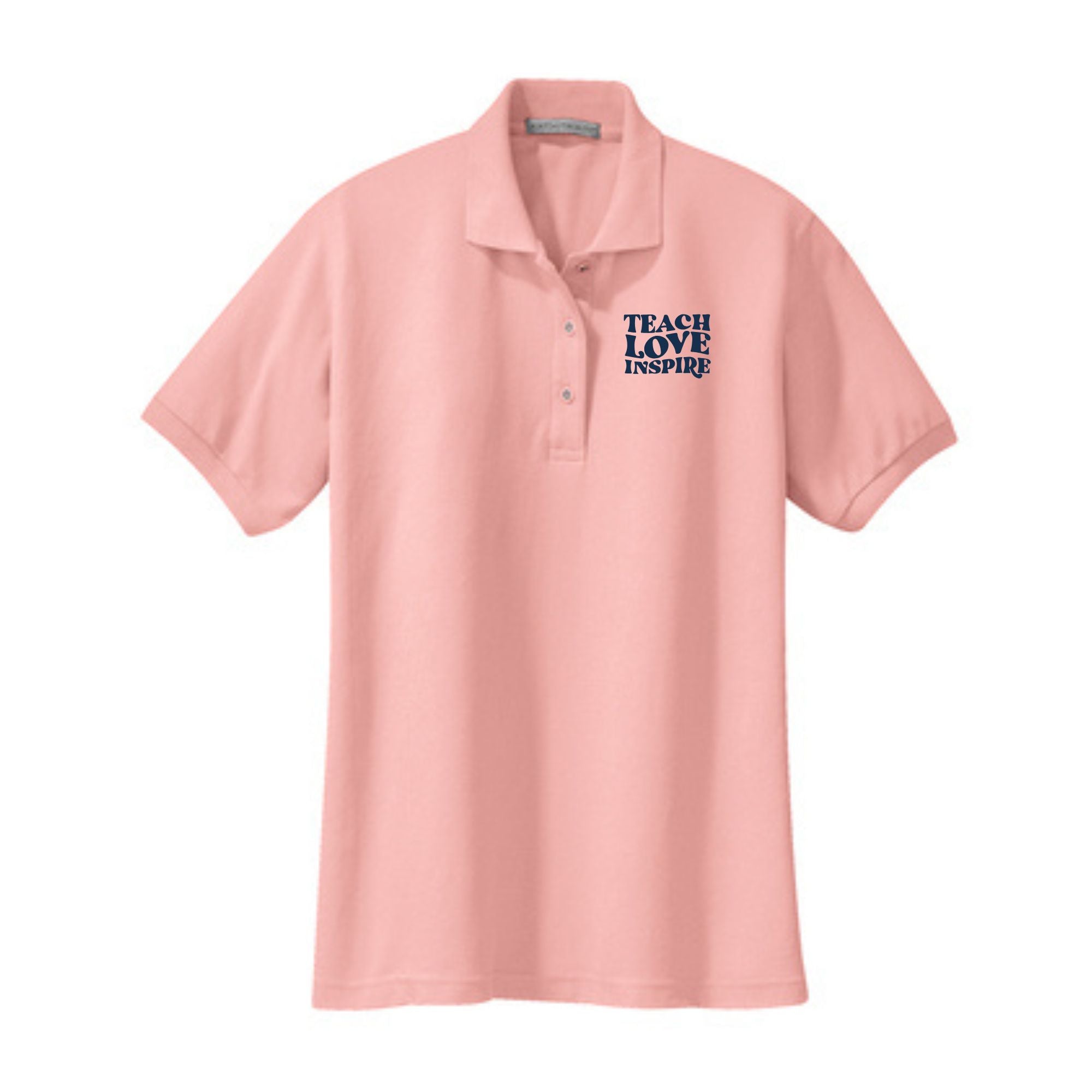 Teacher Ladies' Cotton Pique Polo "Teach Love Inspire"