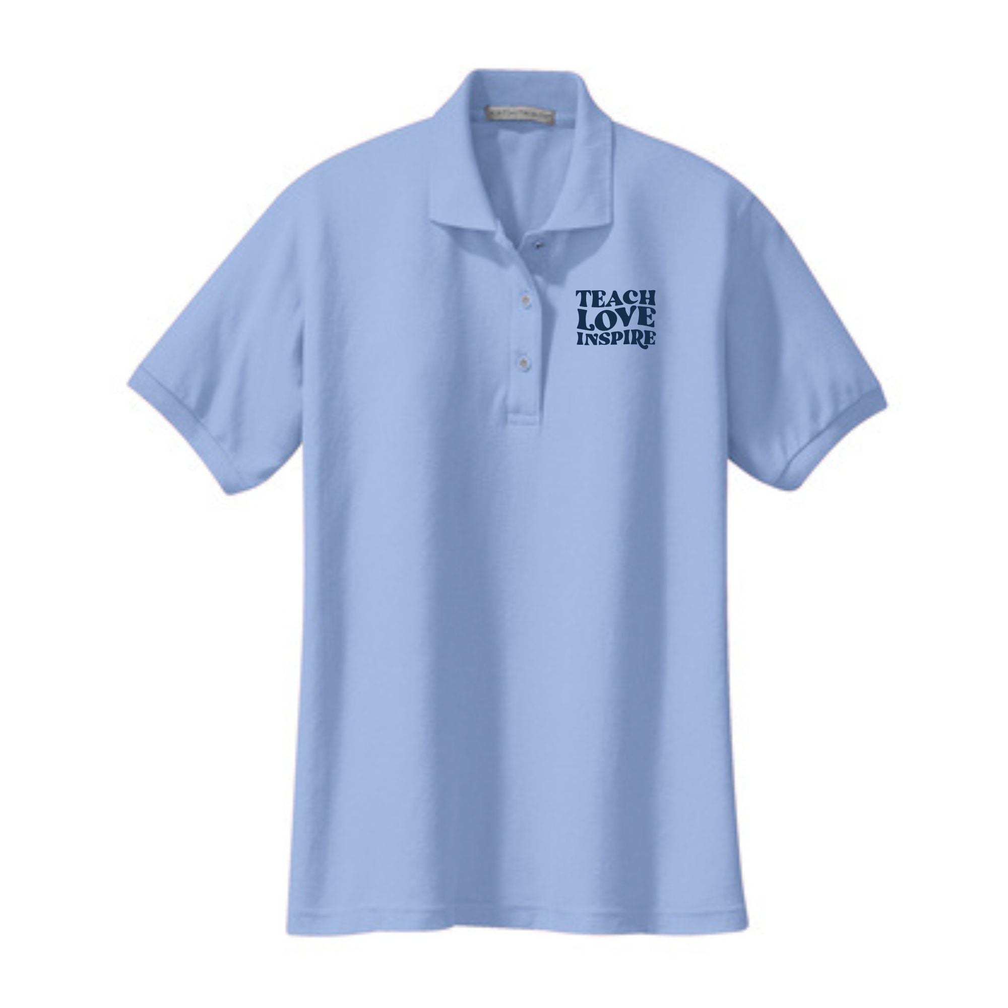 Teacher Ladies' Cotton Pique Polo "Teach Love Inspire"