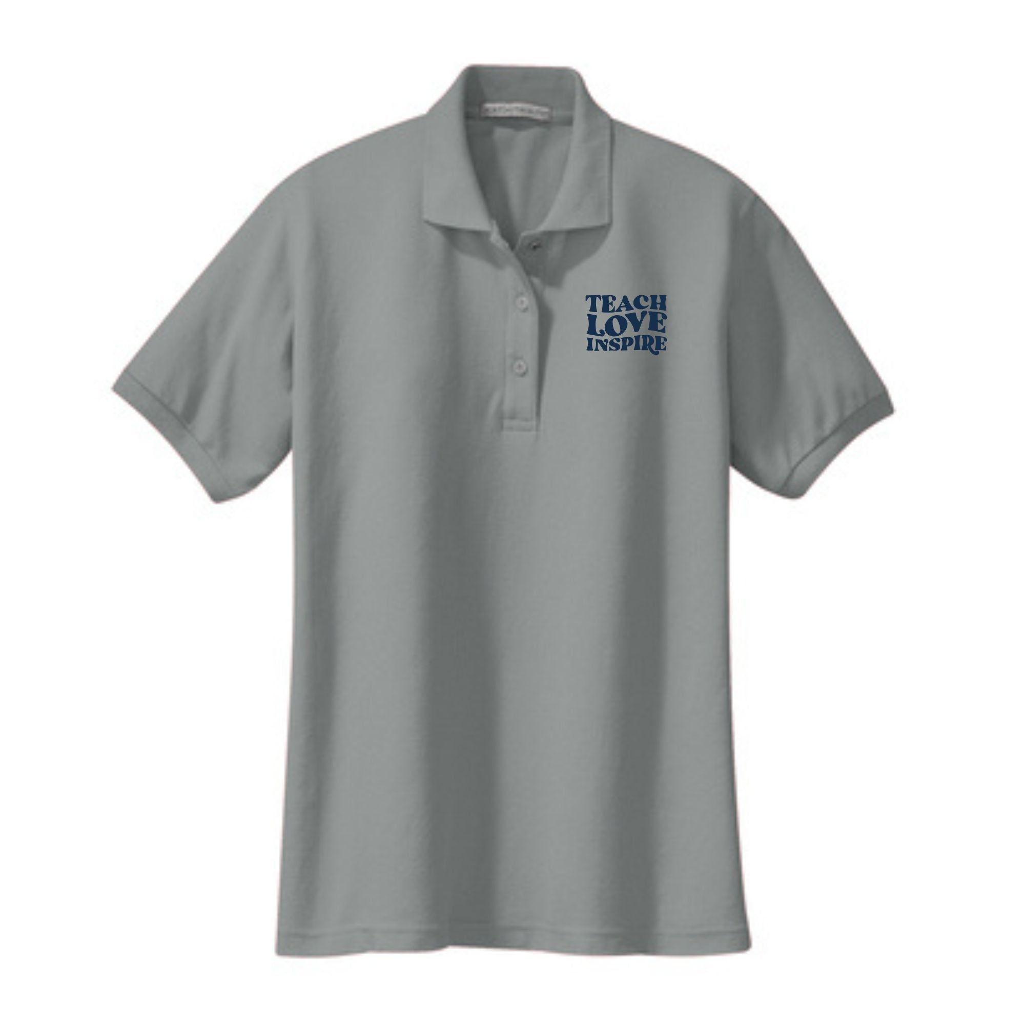 Teacher Ladies' Cotton Pique Polo "Teach Love Inspire"