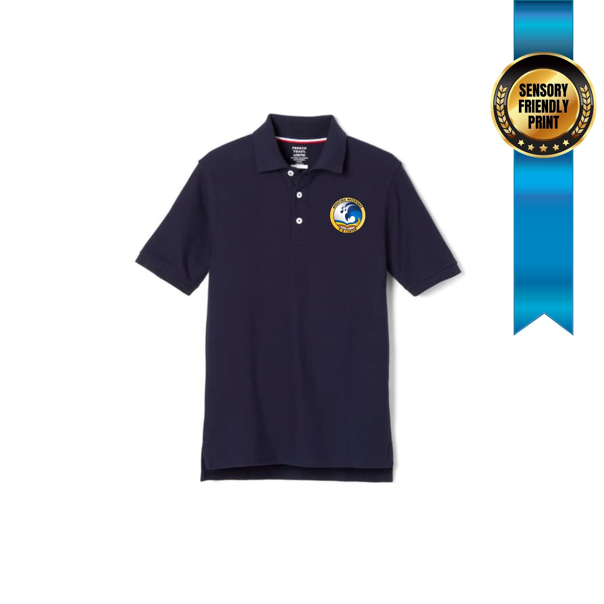 short sleeve pique polo 7th printed