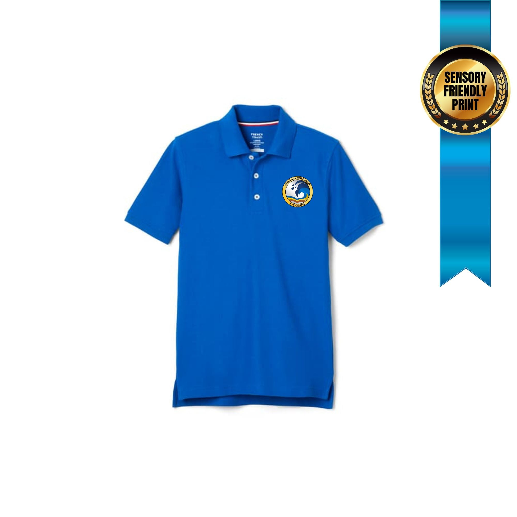 short sleeve pique polo 8th printed