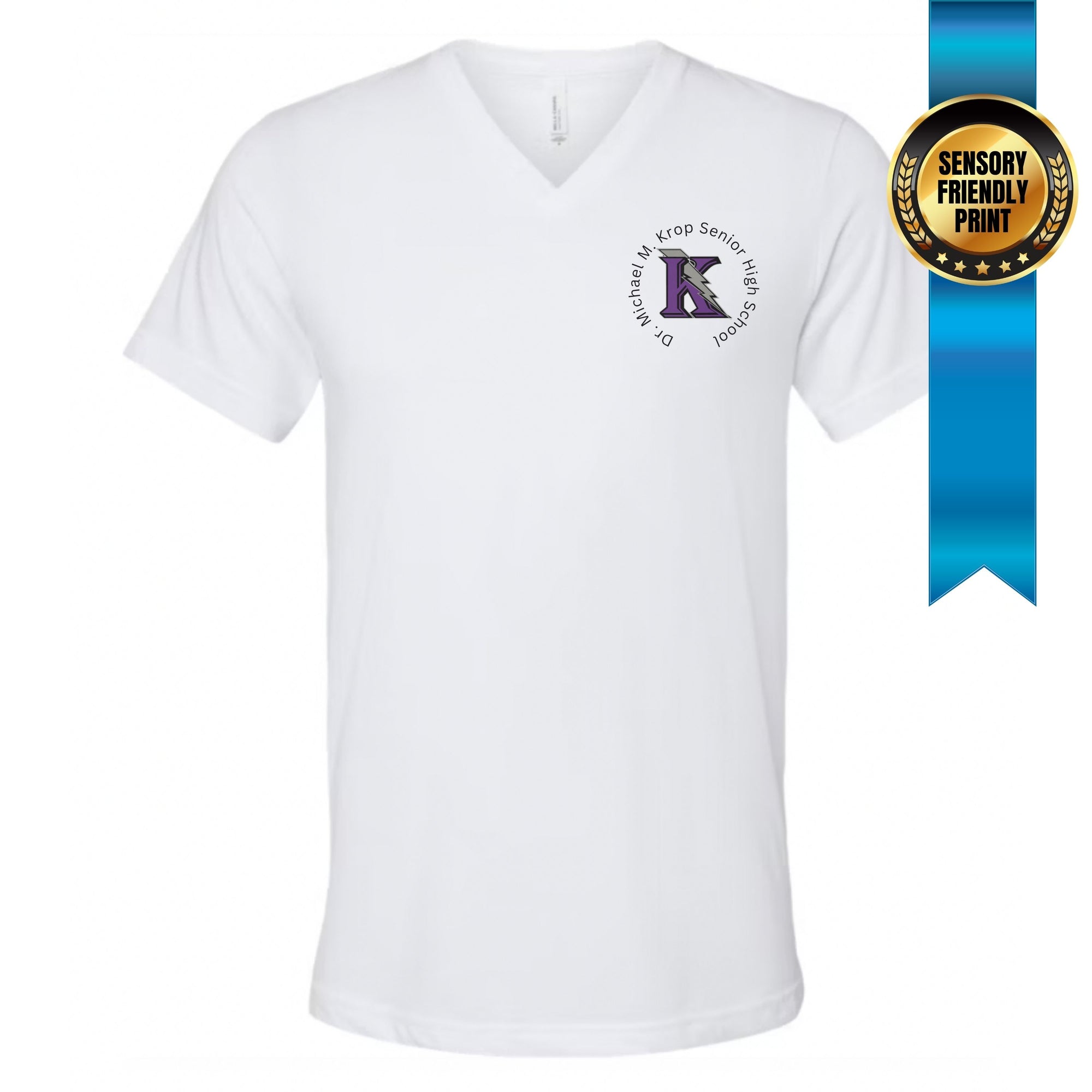 KROP Unisex V-Neck White