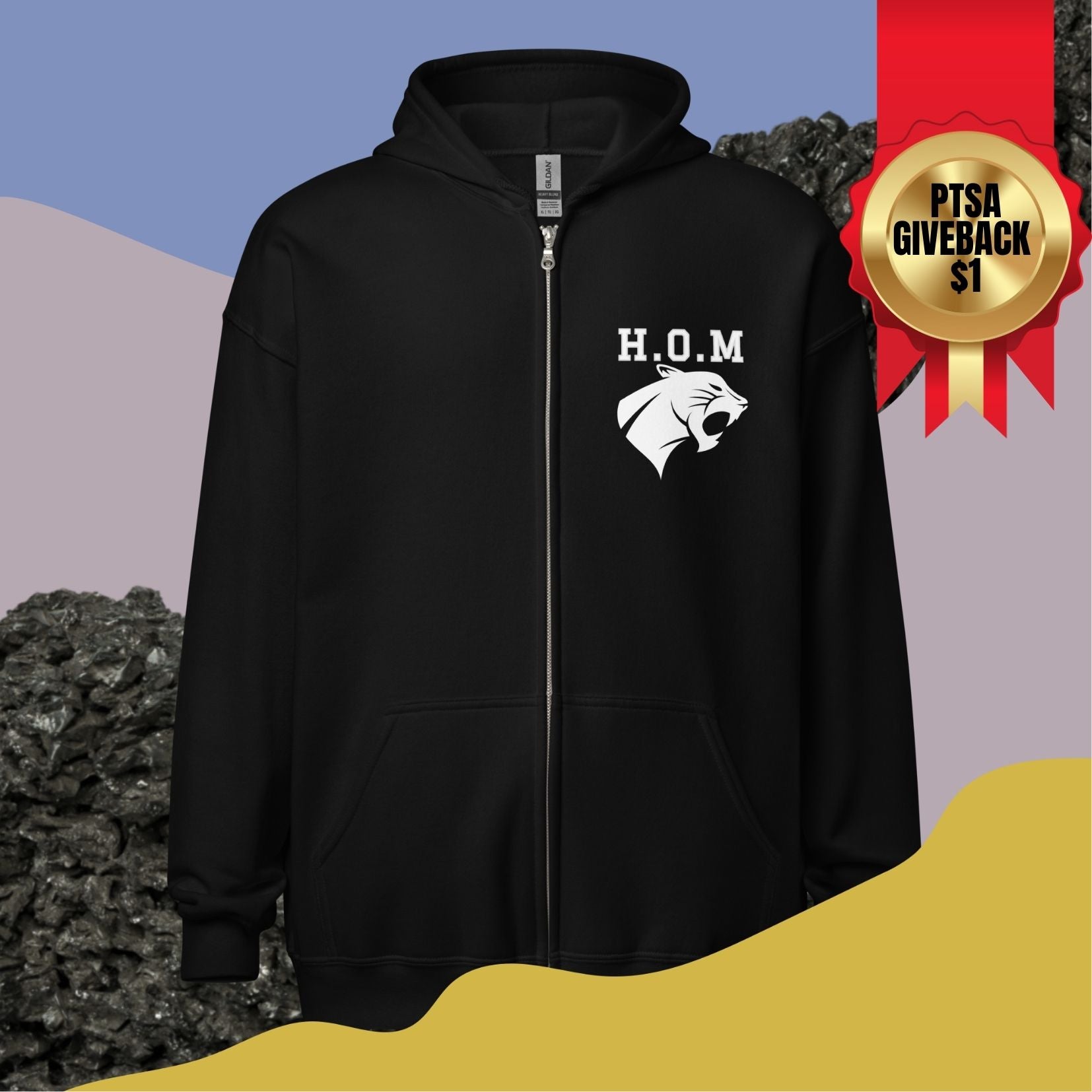 HOM Full Zip Panther Hoodie