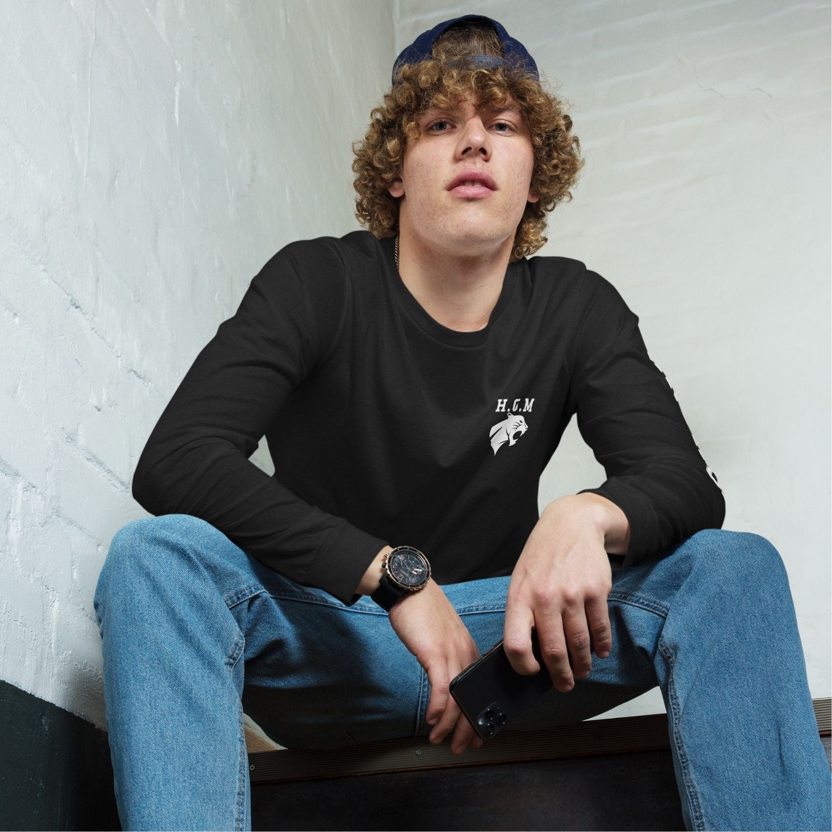HOM Long Sleeve Panther Shirt Black