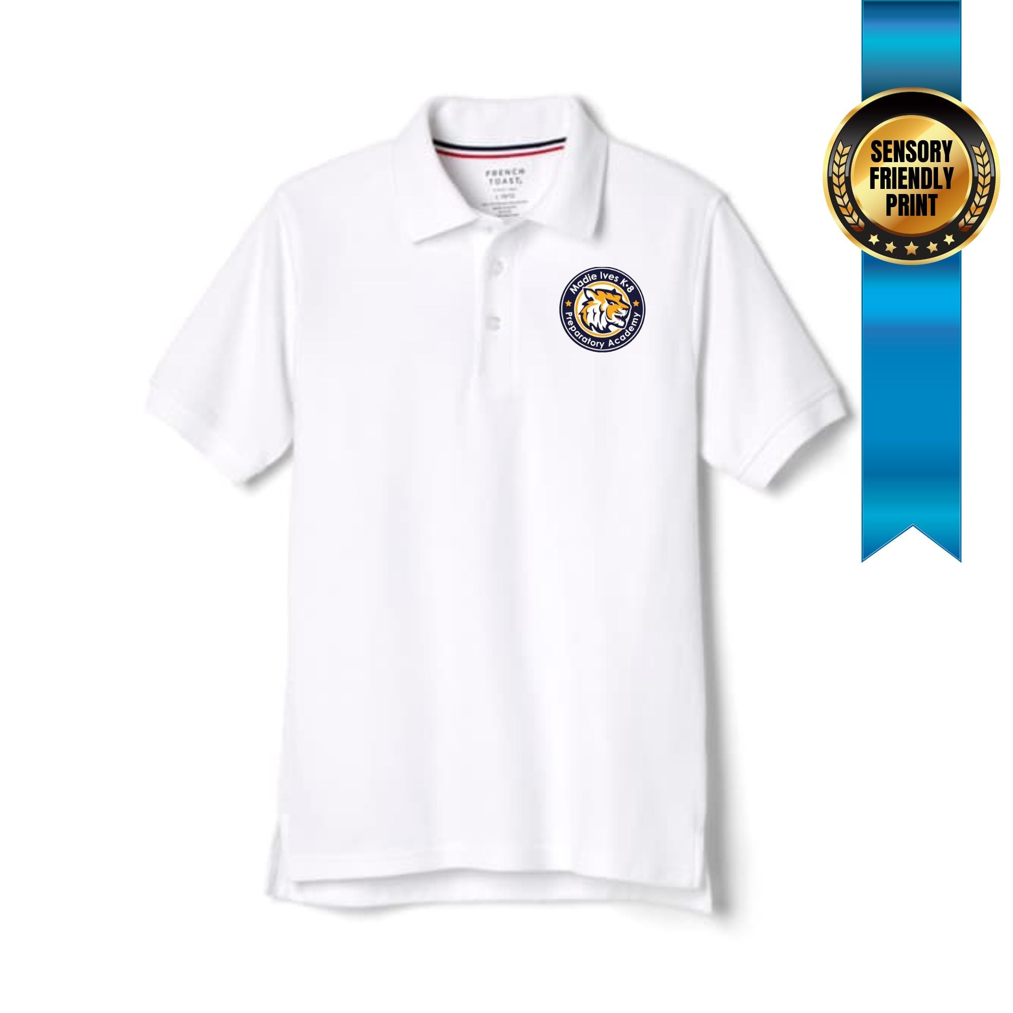 Madie Ives 6TH-8TH Unisex Polo White Printed